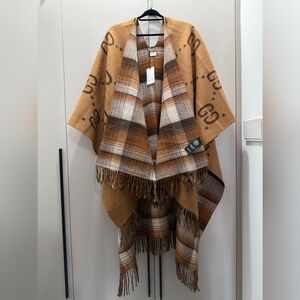 Gucci Reversible GG Wool Cape